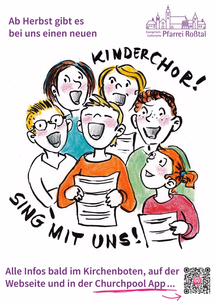 Habt Ihr Lust, mit uns zu singen? Wir sind gerade dabei, einen Kinderchor zu gründen! Sobald wir genauere Infos haben, informeiren wir Euch auf allen Kanälen.